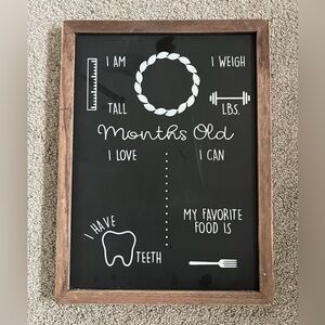 Black and White Milestone Chalkboard